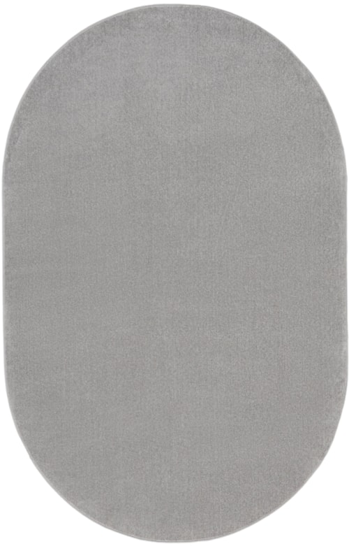 6' x 9'oval Silver Grey Oval Rug