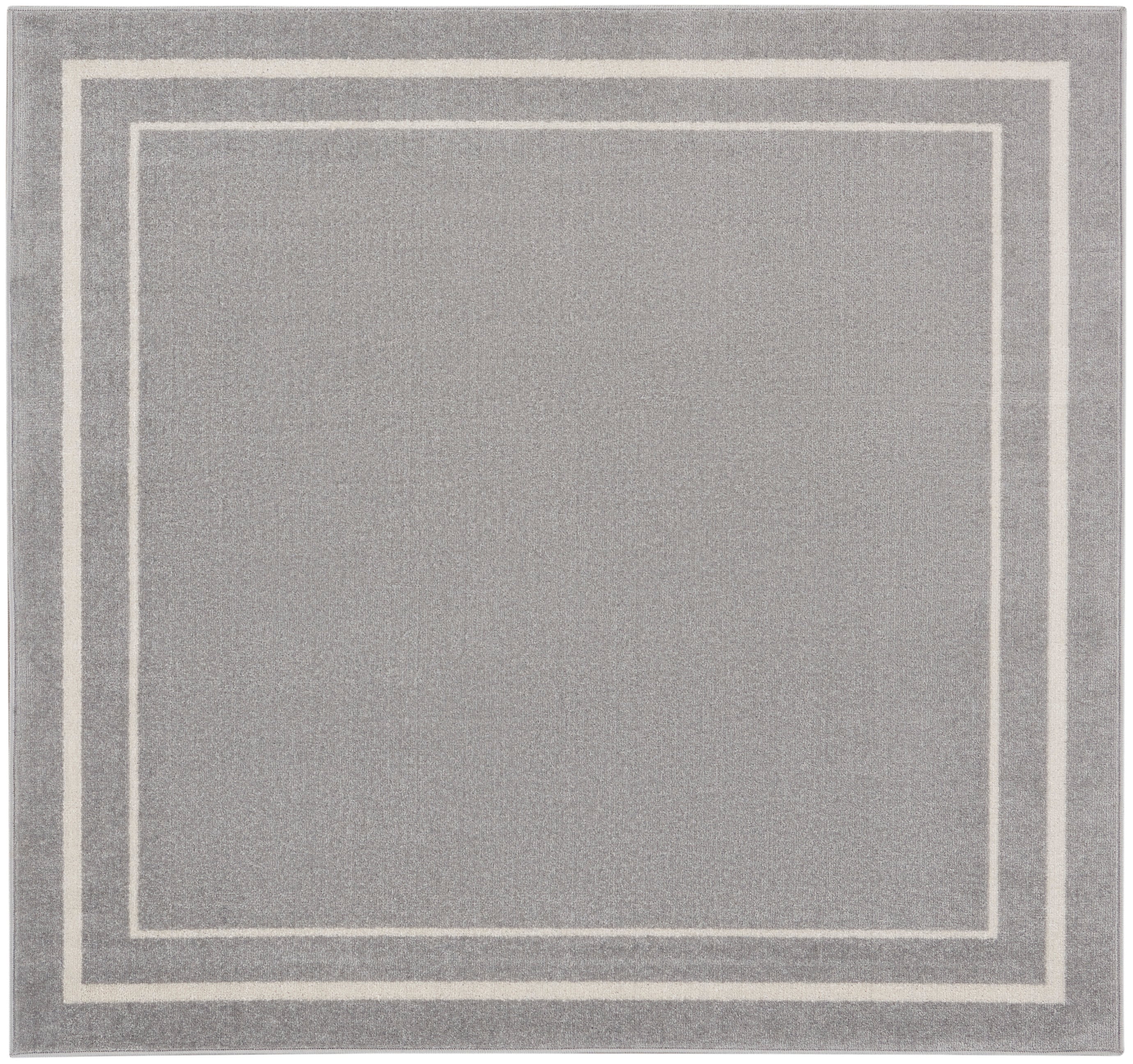 5' Grey/Ivory Square Rug