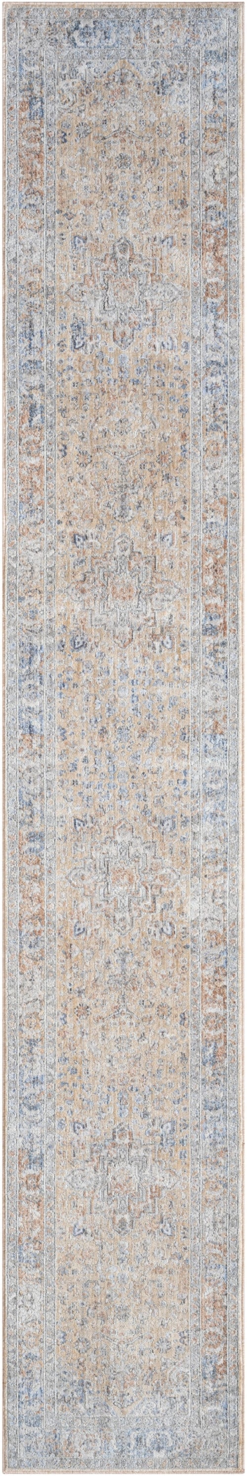 2'2" x 12' Grey Gold Rug