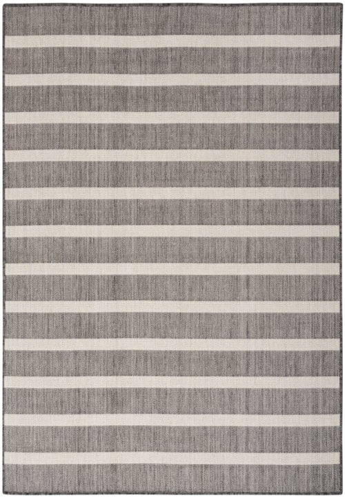 4' x 6' Charcoal Ivory Rug