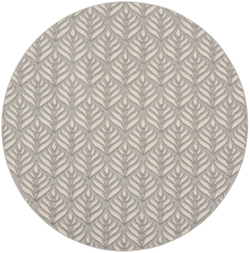7’10” Grey Round Rug