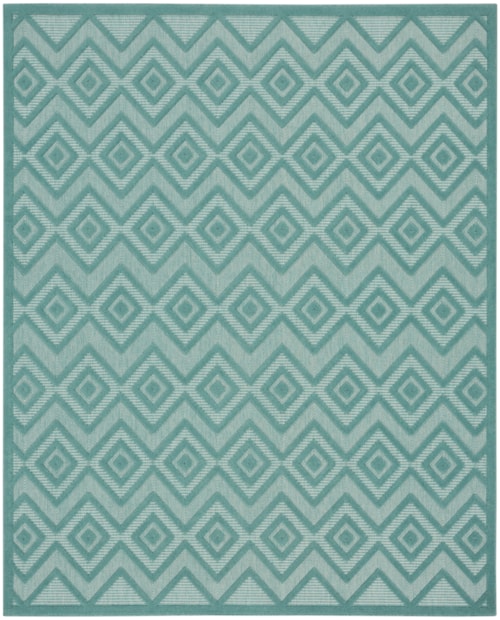 9' X 12' Aqua Teal Rectangle Rug
