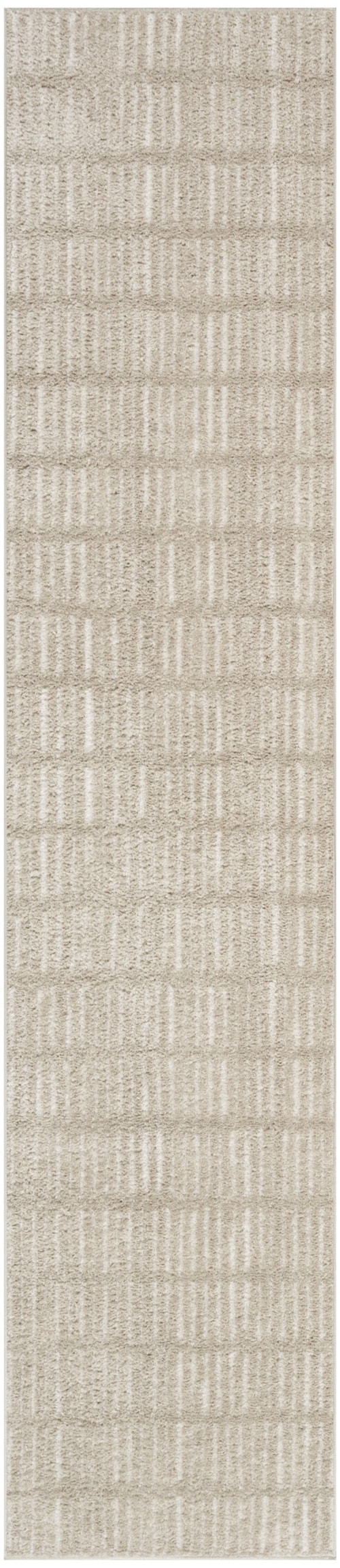 2'2" X 10' Grey Ivory Runner Rug