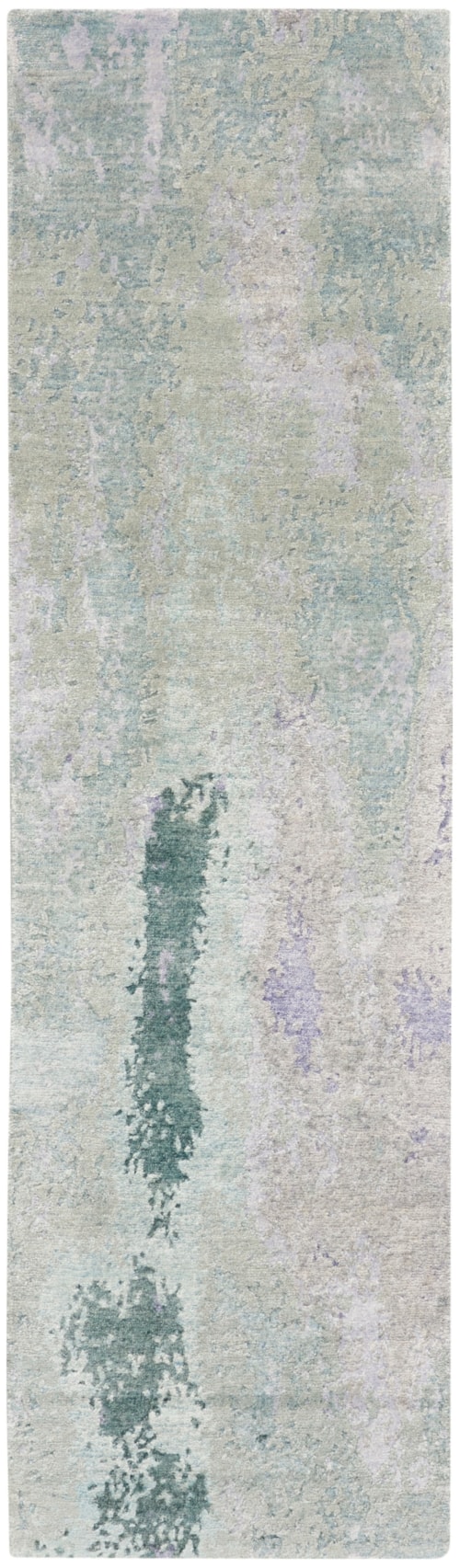 2'3" X 8' Blue Green Runner Rug