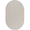 Nourison Courtyard 6' x 9' Oval Ivory Silver Modern Rug