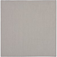 8' Ivory/Charcoal Square Rug