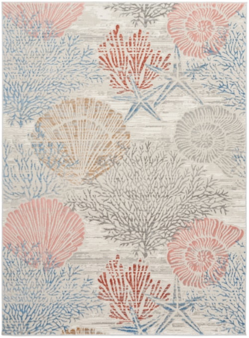 5'3" X 7'3" Multicolor Rectangle Rug
