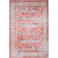 7'10" x 9'10" Red Rectangle Rug