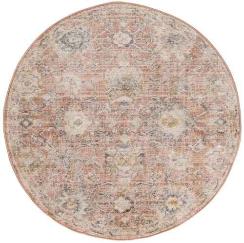 4' Round Rust Round Rug