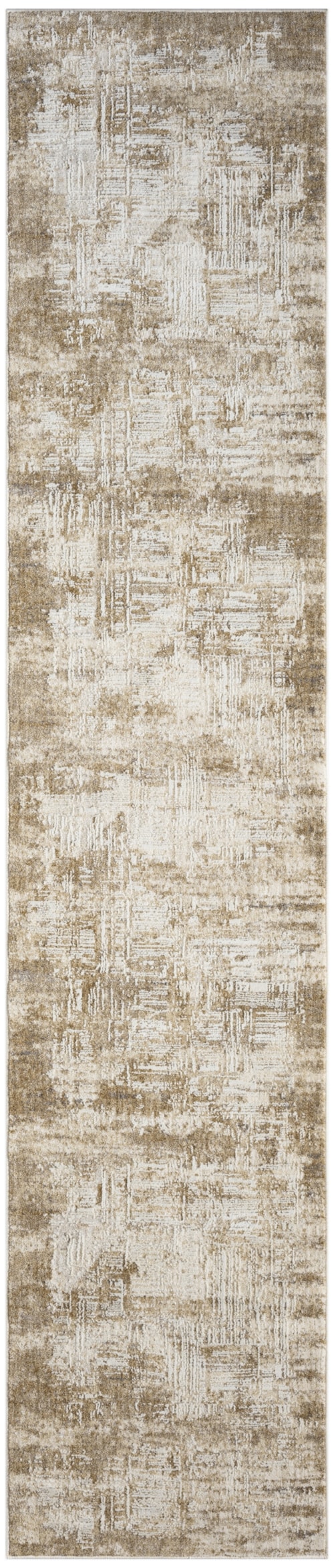 2'2" X 10' Mocha Ivory Runner Rug