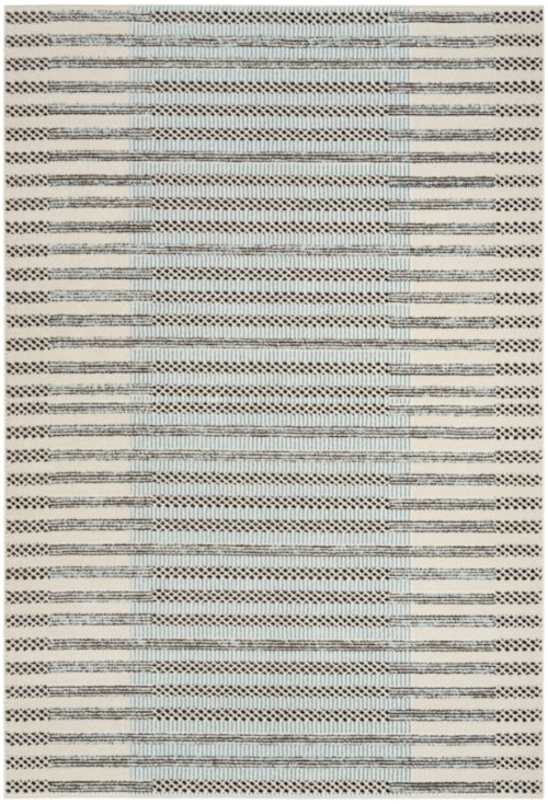 4' X 6' Ivory Blue Rectangle Rug