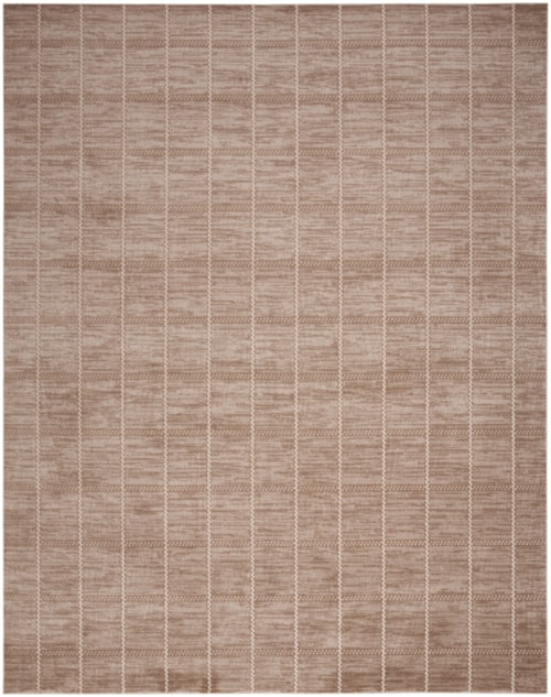 7'10" x 9'10" Mocha Ivory Rectangle Rug