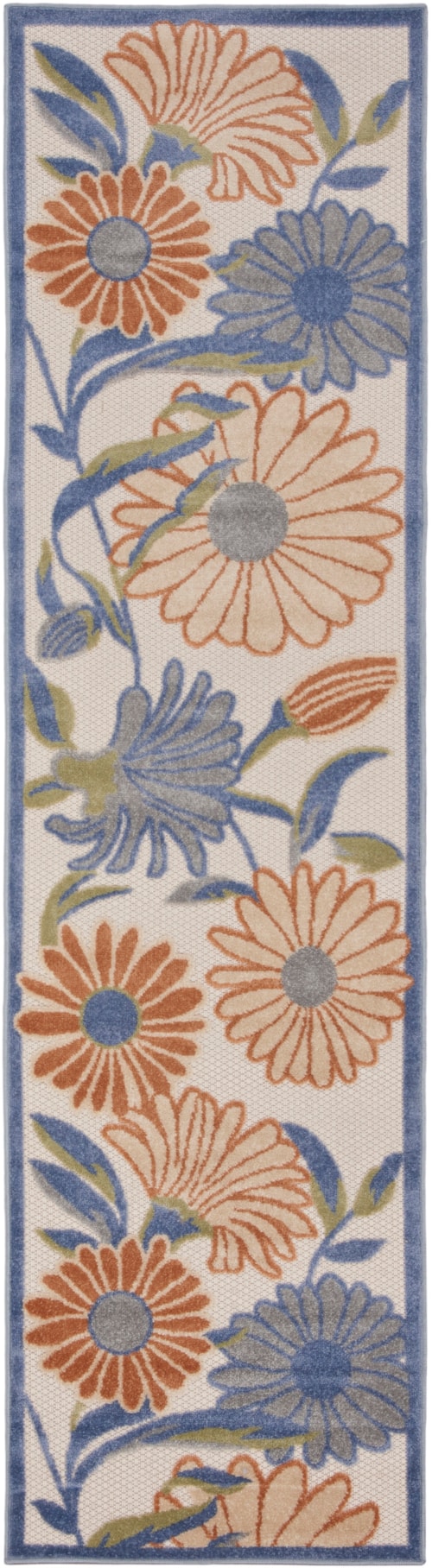 2' X 6' Beige Multicolor Runner Rug