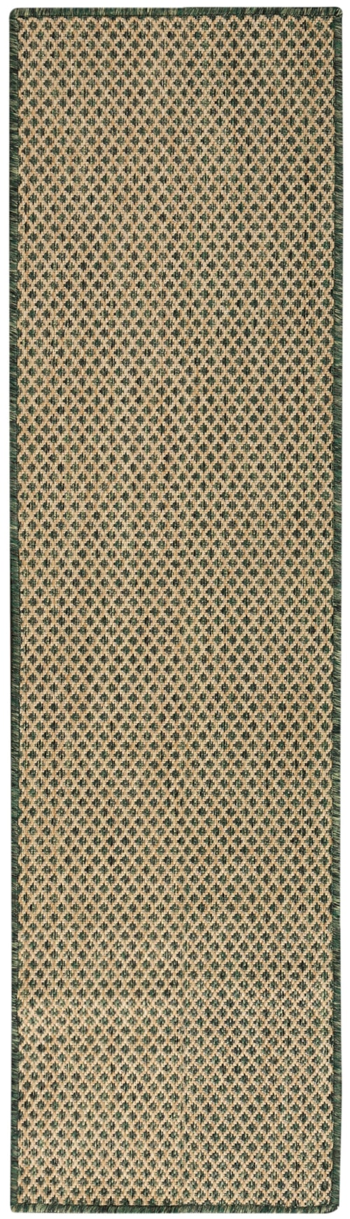 2' X 6' Green Runner Rug
