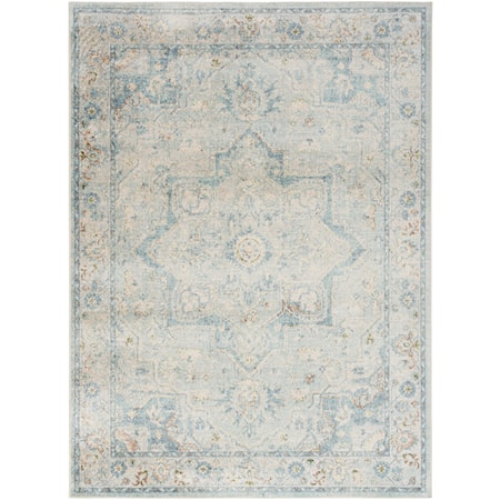 4' x 6' Light Blue Vintage Rug