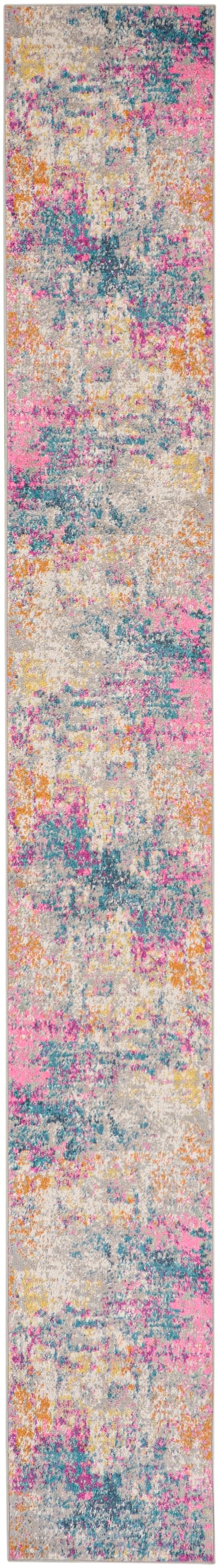 Passion 2'2" X 20' Ivory Multicolor Modern Indoor Rug