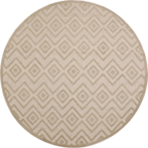 8' Round Cream Round Rug