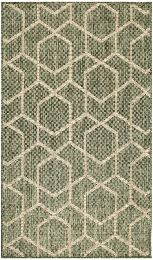 3' X 5' Green Rectangle Rug