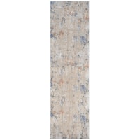 2'2" x 8' Beige Grey Rug