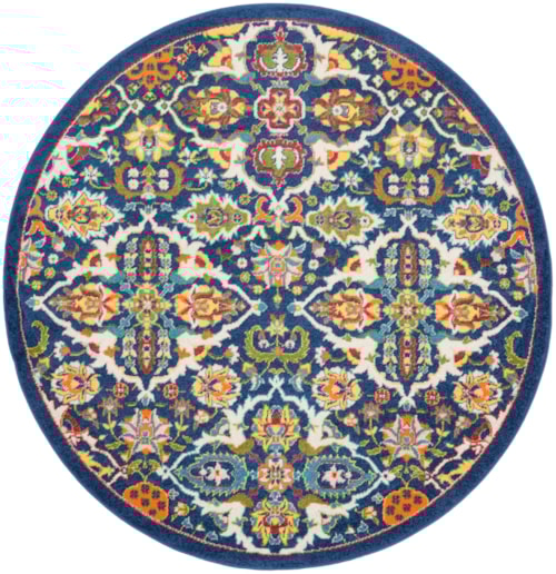 5'3" Nav/Mtc Round Rug
