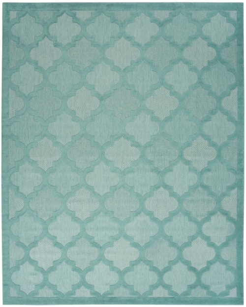 9' X 12' Aqua Teal Rectangle Rug