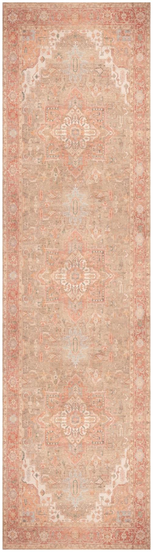 2'2" X 8' Coral Taupe Runner Rug