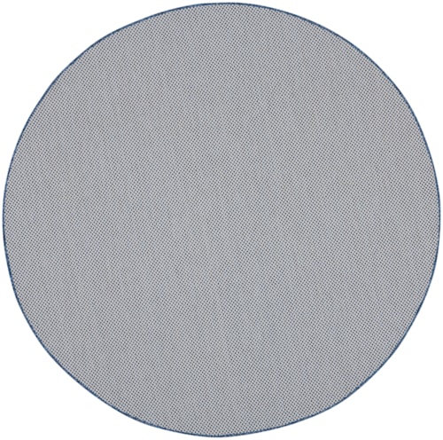 8' Ivory Blue Round Rug