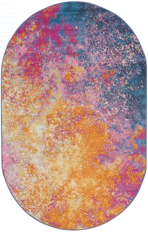 5' x 8' Sunburst Oval Rug