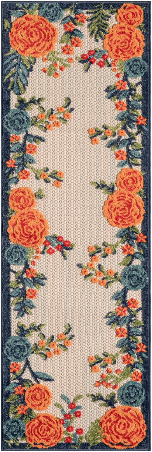 2' X 6' Multicolor Runner Rug