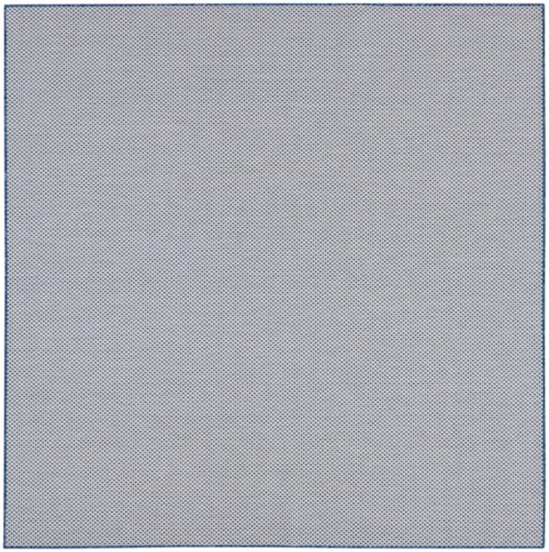 8' Ivory Blue Square Rug