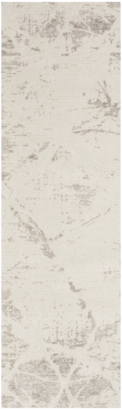 2'3" X 7'3" Cream Grey Runner Rug