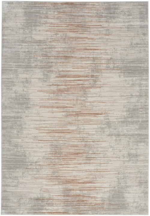 7'10" X 9'10" Ivory Grey Rectangle Rug