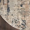 Nourison Quarry 10' x Round Beige Grey Modern Rug