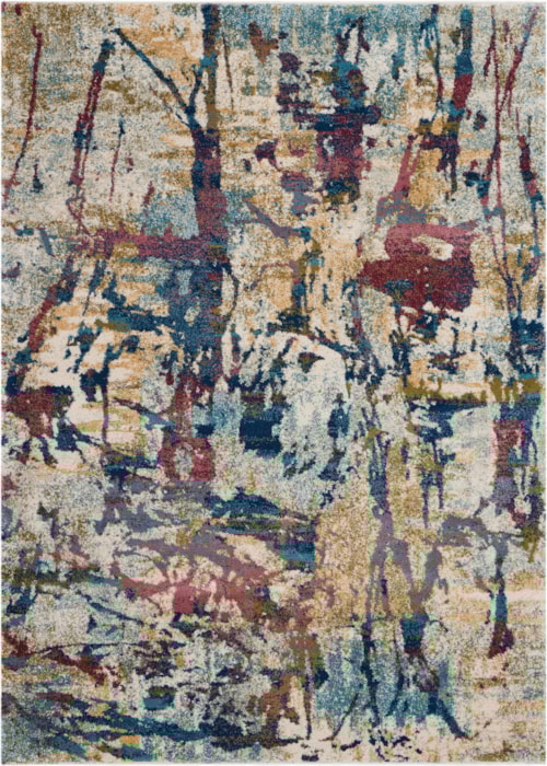 5'3" x 7'3" Cream/Multicolor Rectangle Rug