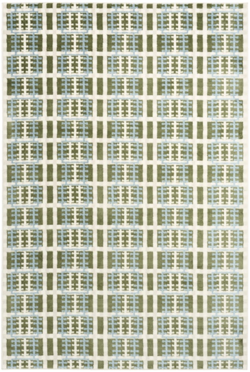 4' X 6' Blue Green Rectangle Rug