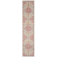 Passion 2'2" X 12' Ivory Pink Bohemian Indoor Rug