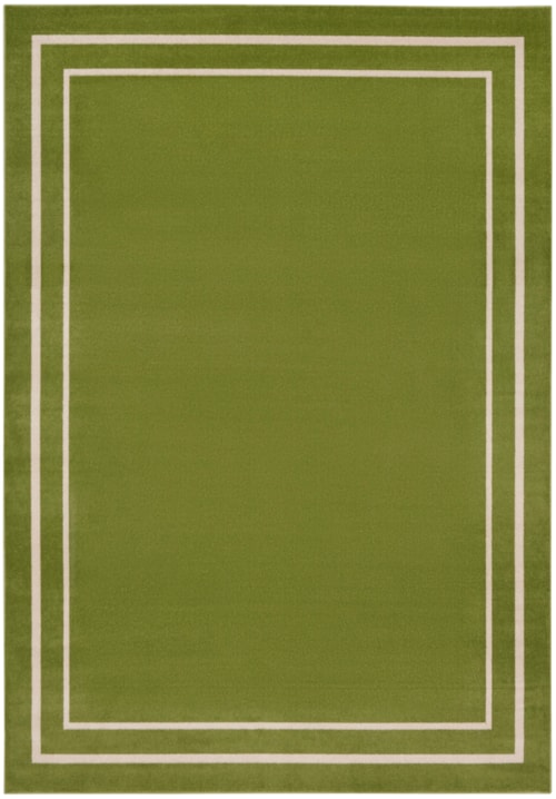 8' x 10' Green Ivory Rectangle Rug