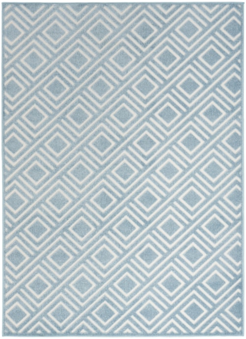 6'7" X 9'2" Blue Rectangle Rug