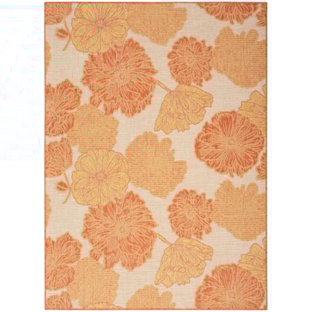 5' x 7' Coral Tropical Rug