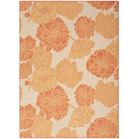 Garden Oasis 5' X 7' Coral Tropical Rug