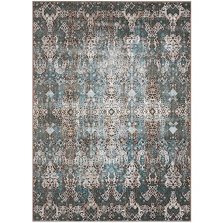 9'3" x 12'9" Blue Vintage Rug