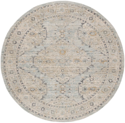 7’10” Light Blue Round Rug
