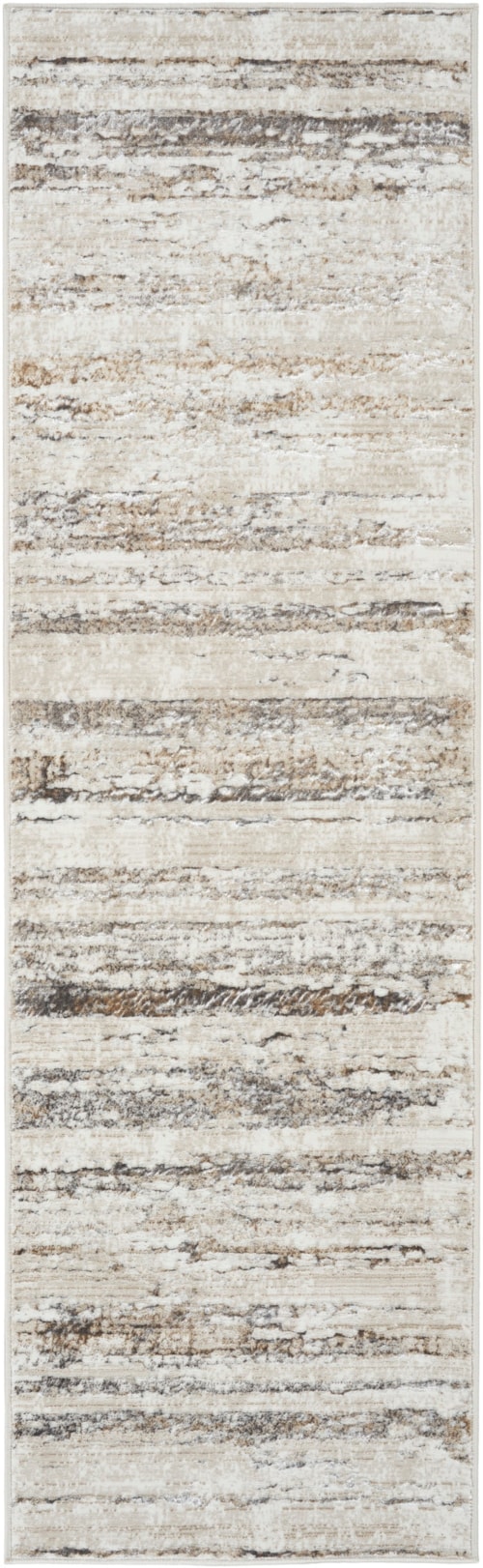 Glitz 2'3" X 7'6" Cream Grey Modern Indoor Rug