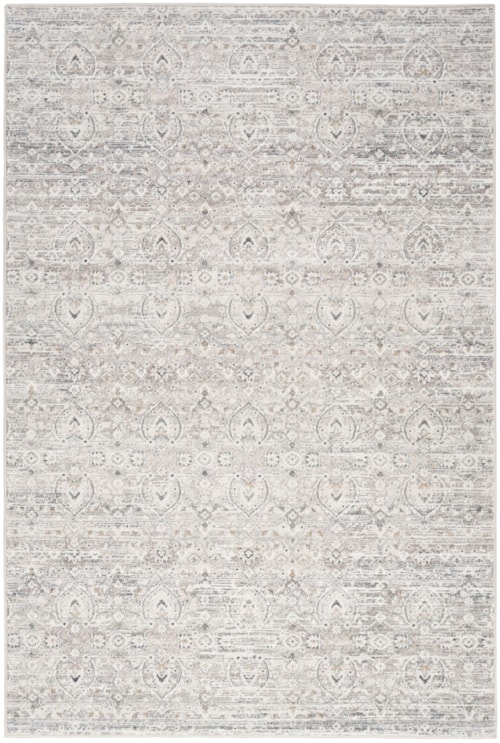 7'10" X 9'10" Ivory Grey Rectangle Rug