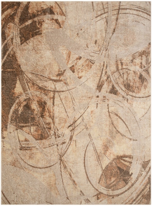5'3" X 7' Beige Rectangle Rug