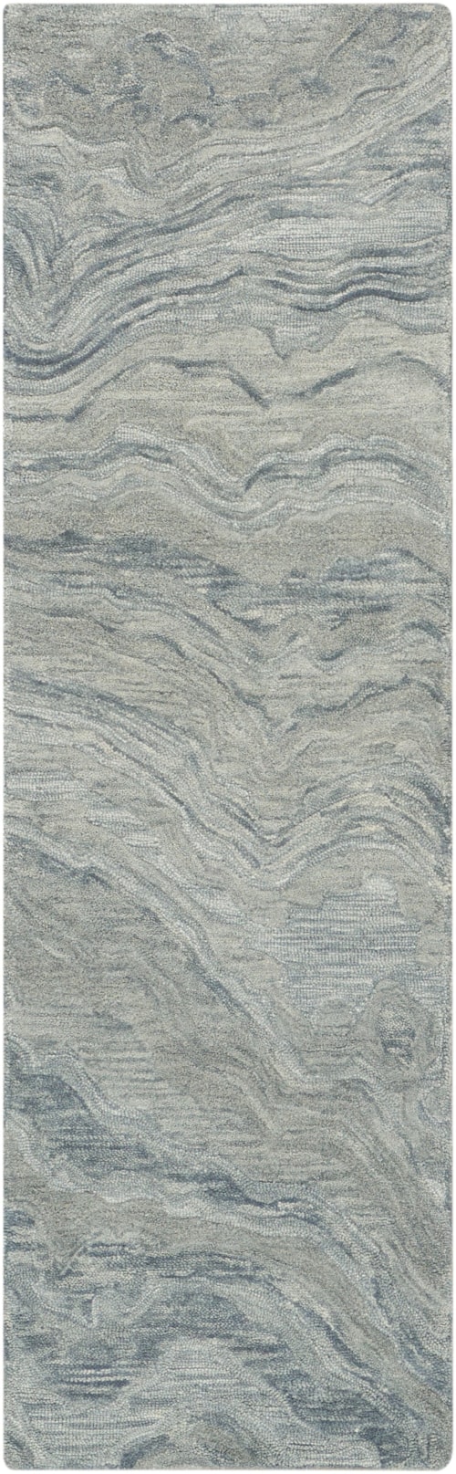 2'3" X 7'6" Blue Runner Rug