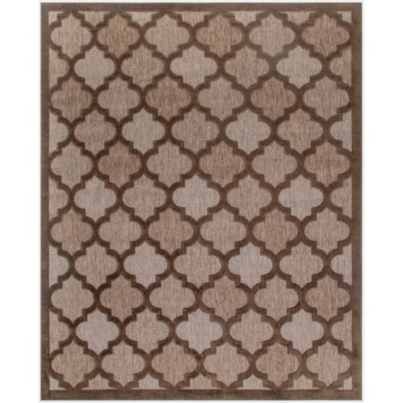 8' x 10' Brown Modern Rug