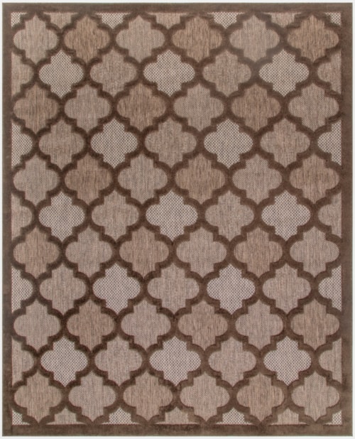 Easy Care 8' X 10' Brown Modern Rug