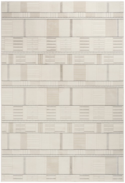 4' X 6' Ivory Grey Rectangle Rug