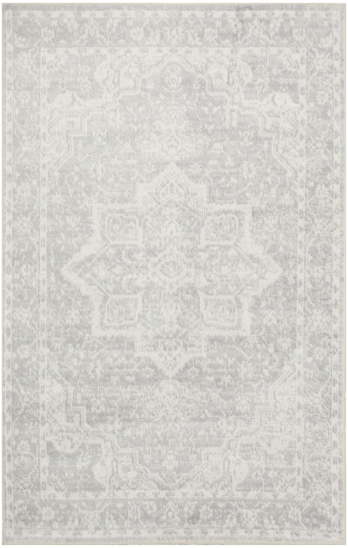 3'3" X 5' Grey Rectangle Rug